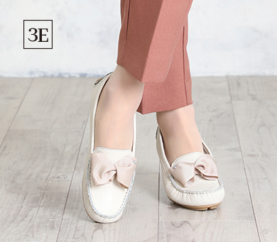 グログランリボンモカシンシューズ